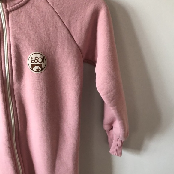 Kids Rose Warm hooded jumpsuit with flap - Gray Rose - Picture 4 of 15